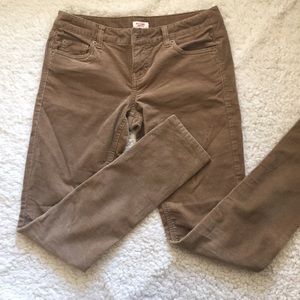 Mossimo Supply Co Tan Corduroy Skinny Slim Pants